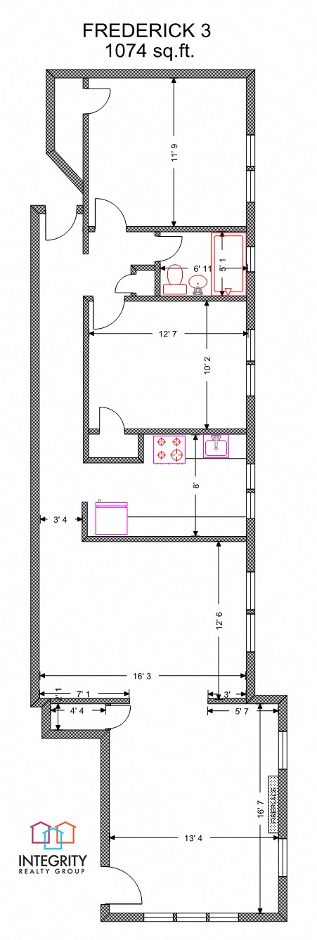 Frederick, 2 Bedroom 1 Bath at Integrity Cleveland Heights, Cleveland Heights, OH, 44106